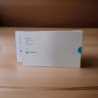 2 BOX BUNDLE Coloplast Brava 120700 Elastic Barrier Strips - 20 Pieces Beige