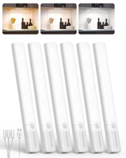 Motion Sensor Light Indoor, 60led Rechargeable Under Cabinet Lighting Wireles...