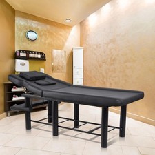 Heavy Duty Massage Bed Salon Table with Memory Foam for Physical Therapy, Black