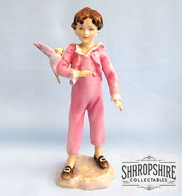 Vintage Royal Worcester The Parakeet Figur - PINK - 3087 - 7'' groß sehr guter Zustand