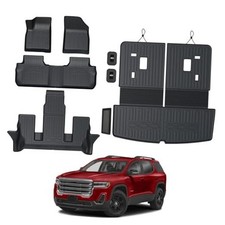 Floor Mats for 2017-2023 GMC Acadia 6-seat , All Weather TPE 2-in-1 Cargo Mat