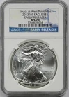 2013-(W) Silver Eagle $1 MS 70 NGC Early Releases Struck at West Point Mint