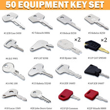 50 Heavy Equipment Keys Master Set, Construction Contractor Machine Ignition ...