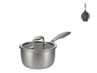 H&h Stielcasserolle Evolution Mit Deckel, Antihaftbeschichtung, Edelstahl, Stahl