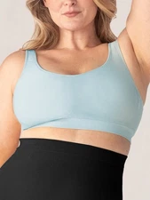 Shapermint Essentials Everyday Comfort Straps Wireless Shaping Bra Soft Sea Med 