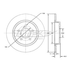 2x Bremsscheibe hinten für Volvo V50 545 | 26224048