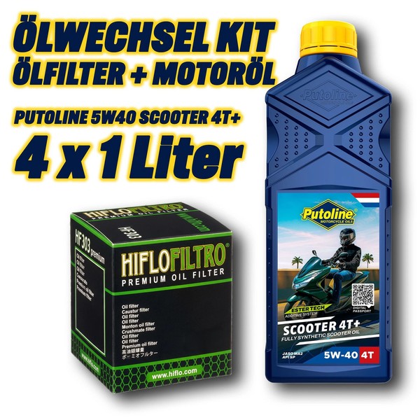 ÖLfilter MotoröL Kit 4L (FüR: Peugeot Metropolis 400 (Euro 4) 4 Takt 17-19 )-image