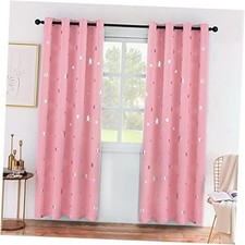 Blackout Curtains for Girls Bedroom 63 Inches 52"W x 63"L Pack of 2 Pink