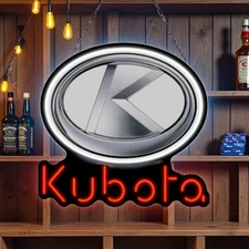 16"x15" Kubota Tractors Farm LED Neon Sign With Dimmer USB Powered Light Lamp