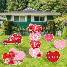 Outdoor Valentines Decorations 6 Pcs Valentines Day Yard Signs Heart Love Valent