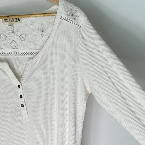 IDYLLWIND Miranda Lambert Waffel Henley Thermo Shirt Western Boho Neutral Gr. XL - Bild 14 von 23