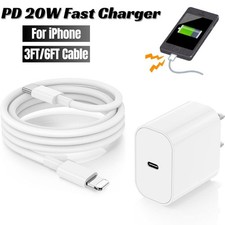 USB-C Fast Charger For iPhone 17 16 15 14 13 12 11 Pro Max XR SE 8 Type-C Cable