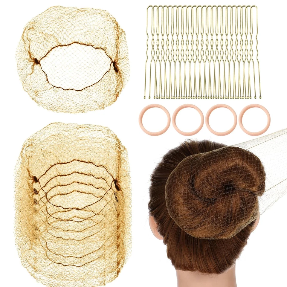 84 Pcs Hair Nets for Buns Blonde Ballet Bun Hair Net for Girls and Women - 40... - Image 4 of 4