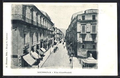 Ansichtskarte Messina, Via Garibaldi 