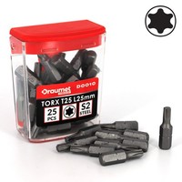 25 Torx T25 Bits Aus S2 Stahl Schraubendreher TX25 Bit Inkl. Aufbewahrungsbox