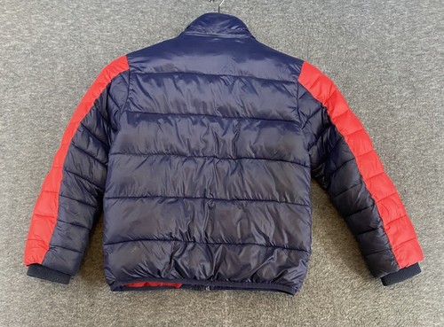 SEE PICS Diesel Boys Size 8 Blue Red Only The Brave Puffer Jacket Coat No Hood - Picture 2 of 23