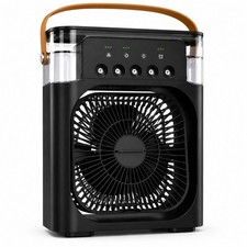 3 in 1 Portable Humidifier Air Conditioner Cooler Mini Fan 7 Color LED Light