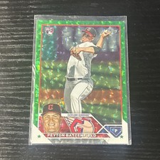 Topps 2023 Update Peyton Battenfield Green Foil Rookie US267 Guardians /499