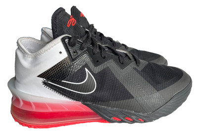 Nike LeBron XVIII 18 Low Bred Mens 9 Heart Of Lion Black Red Basketball Sneakers
