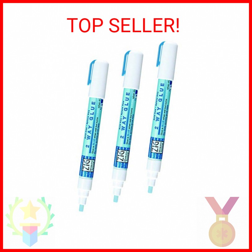 KURETAKE ZIG CORPORATION 2-Way Glue Pen 3P, Chisel Tip