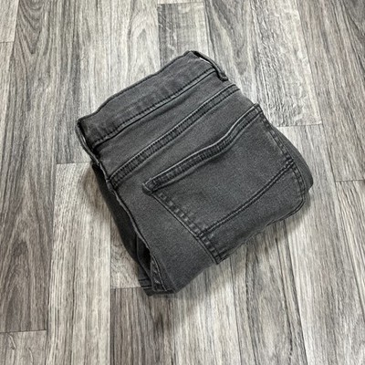 ARIZONA Advance Flex 360 Straight Mid Rise Grey Denim Jeans Boy's Size 26 Husky