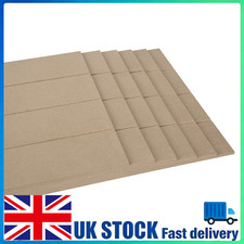 6Pcs V Grooved MDF Wall Panels 40cm X 120cm X 0.6cm DIY Material Home Decor