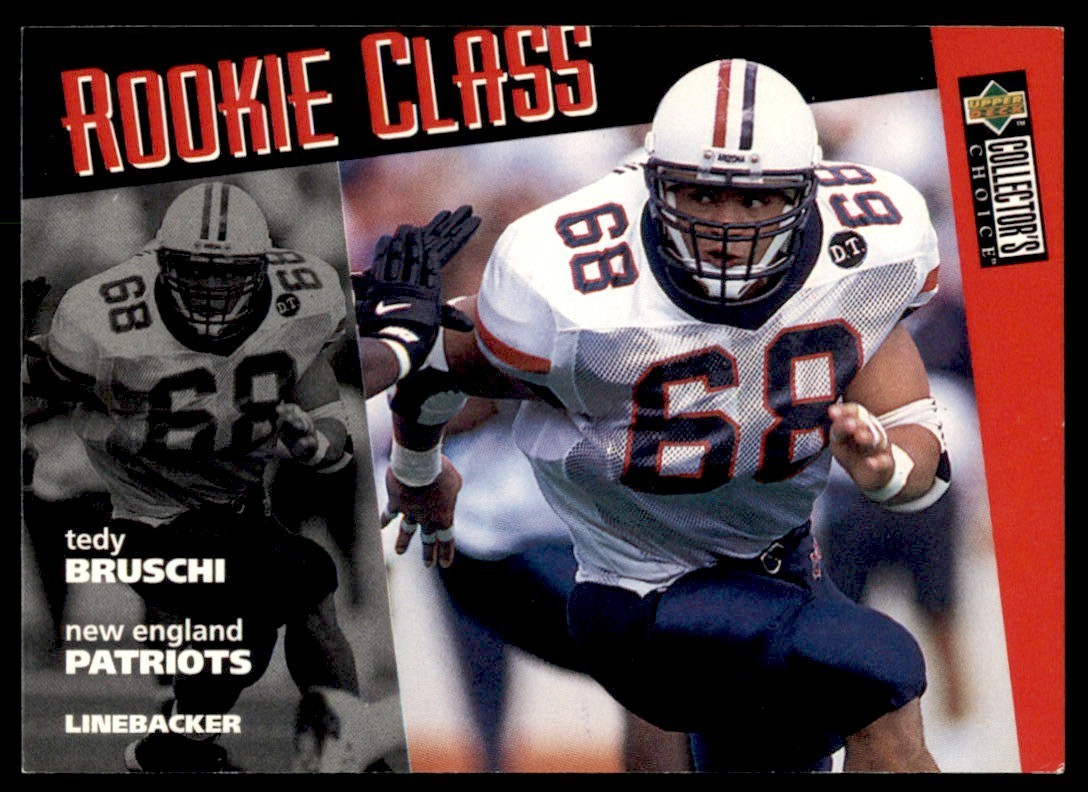 1996 Collector's Choice #37 Tedy Bruschi RC Patriots