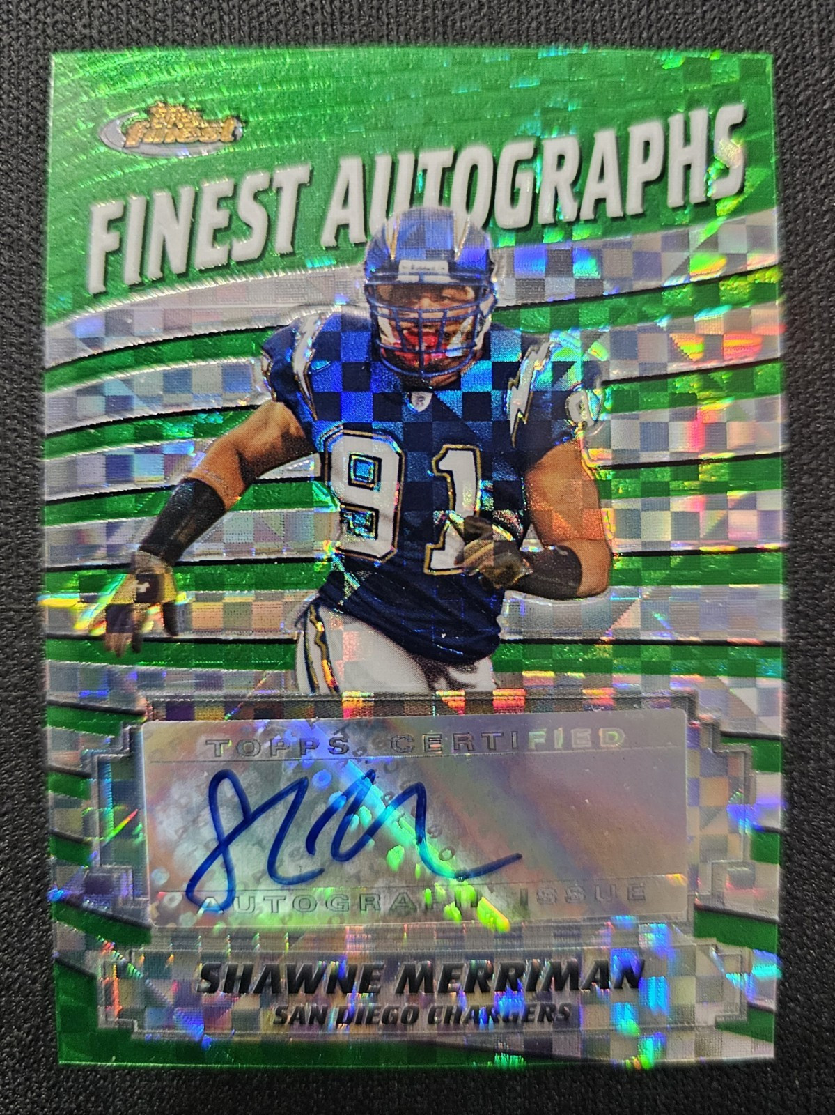 Shawne Merriman Finest Autographs #FASM X-Fractor