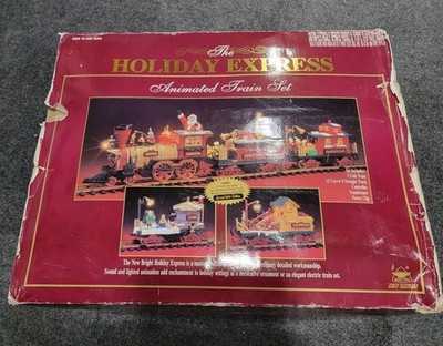 New Bright The Holiday Express Animated Train Set 385 Complete Tested Read
