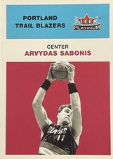 2001-02 Fleer Platinum ARVYDAS SABONIS Portla...