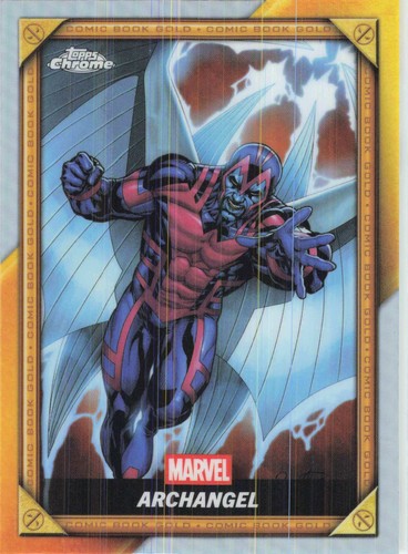 2025 Topps Chrome Marvel Deadpool #CB-15 Archangel Comic Book Gold