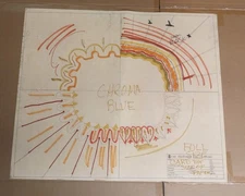 CBS Television Studio Original Ink Set Design Chroma Blue Set #3 1970's 