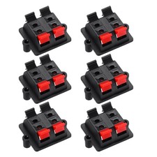 4 Way Speaker Terminal Clip Push Release Audio Cable Terminal Strip WP4-03 6Pcs
