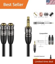 Durable 3.5mm Headphone Splitter Cable - Convenient  Reliable Audio Sharing