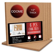 Piastrelle Modulari in Sughero 12"x12" - Tavole Autoadesive Spesse e Durevoli con Perni a Spinta