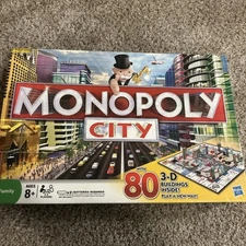 Hasbro Monopoly CITY Edition Board Game With 80 3-D Buildings OPEN BOX NEW