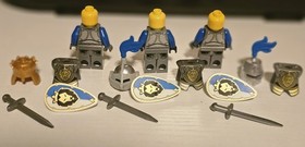 NEW Custom Lego Castle Crown Knight & King Minifigure Lot of 3 70401 70404 8508