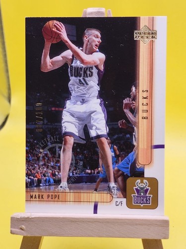 2001-02 Upper Deck Mark Pope Milwaukee Bucks Basketball Card#321 #/100 Udx 10th
