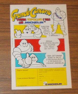 Seltene Werbung MICHELIN Bibendum Michelin-Männchen Comic 1991