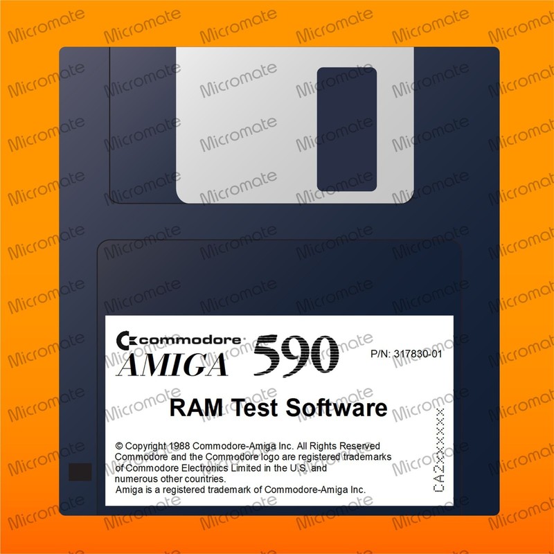 Commodore Amiga A590 RAM Test Software V1.0 3.5" Floppy Disk for Amiga A500