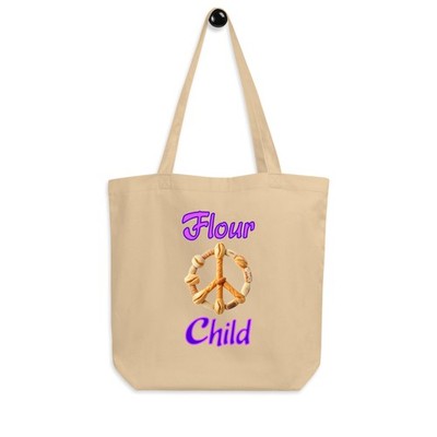 ''Flour Child'' Eco Tote Bag Baking Bread Baker Bakery Grains Peace Hippie