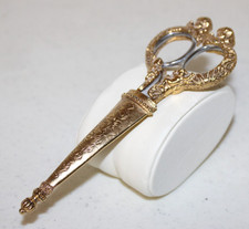 1928 Brand 4.5 Embroidery Sewing Scissors Gol...