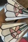 Tiffany-style stained glass lamp shade. Vintage