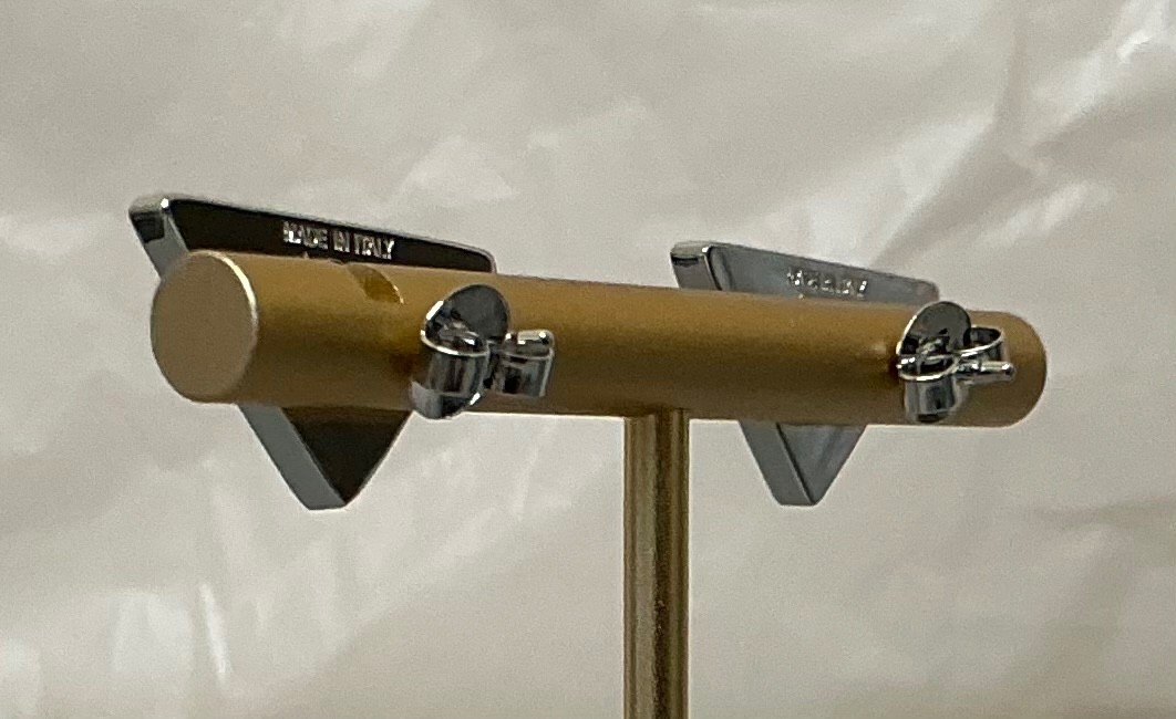 Prada. Triangle Logo stud earrings # 485 thumbnail 3