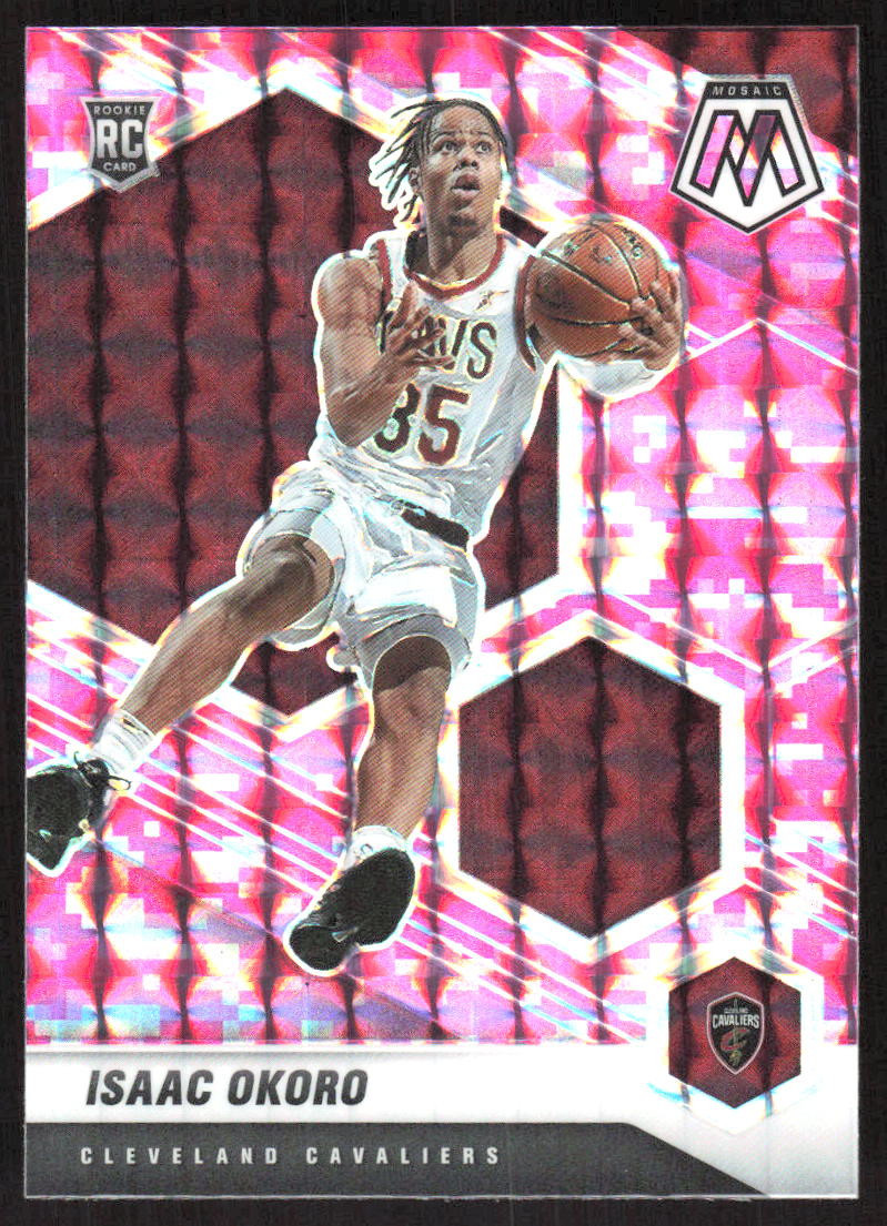 1578F 2020-21 Panini Mosaic #212 Isaac Okoro Mosaic Camo Pink