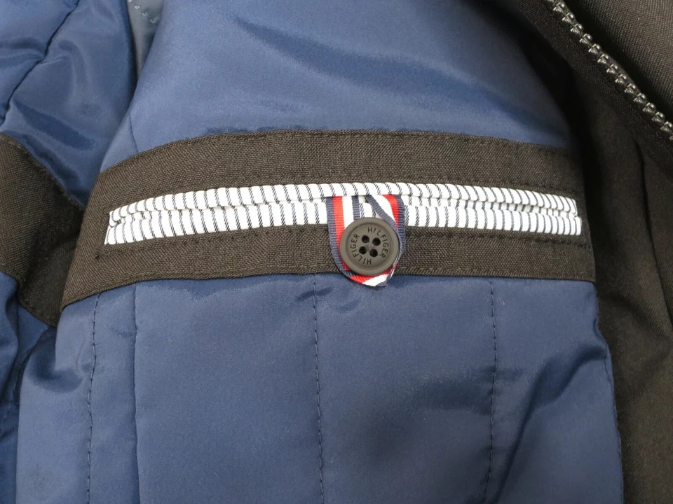 New TOMMY HILFIGER Black Modern Fit Robert Button Jacket Overcoat 36 Short thumbnail 6