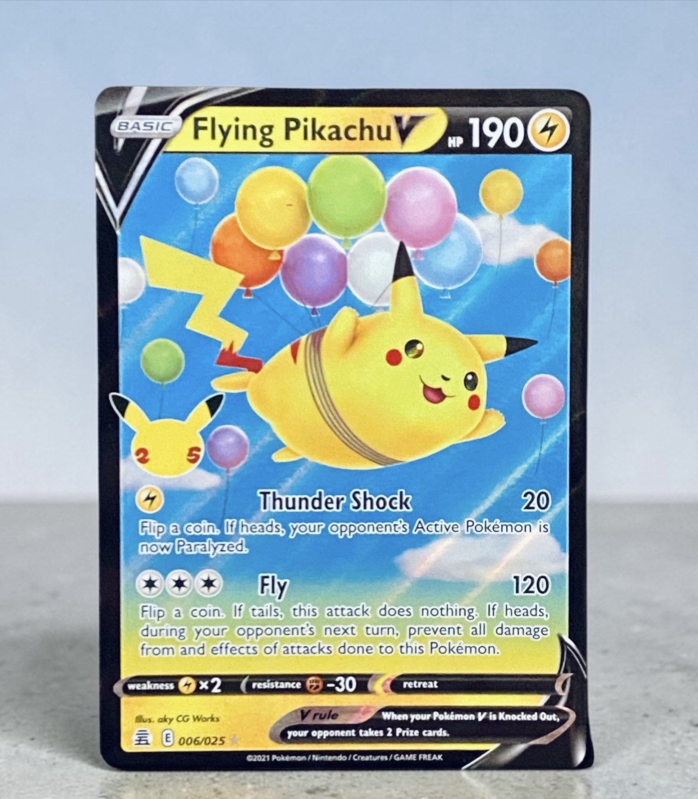 Pokemon Flying Pikachu V #006/025: Celebrations (Read Description) 🔥