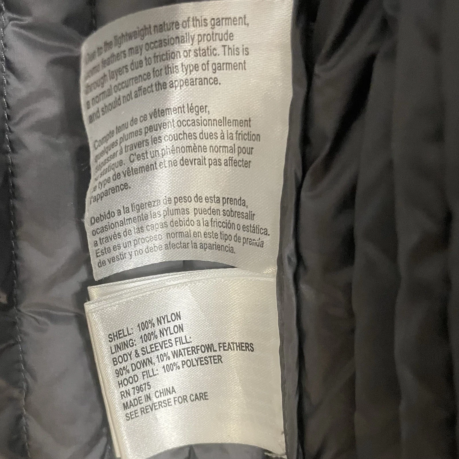 Piumino Michael Kors donna grigio puffer premium taglia large cappuccio zip intera