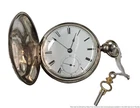 Antique American Waltham Watch Company Running Pocket Watch w/ Key 55 mm 289067