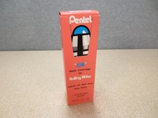 MG8-A Pentel Slim Rolling Writer Refill Cartridge, Black Ink, Box of 12